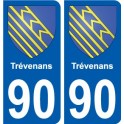 90 Giromagny stemma adesivo piastra adesivi città