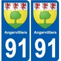 91 Igny blason autocollant plaque stickers ville