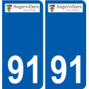91 Igny logotipo de la etiqueta engomada de la placa de pegatinas de la ciudad