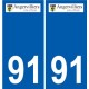 91 Igny logotipo de la etiqueta engomada de la placa de pegatinas de la ciudad