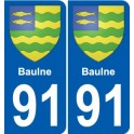 91 Igny coat of arms sticker plate stickers city