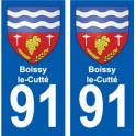 91 Igny escudo de armas de la etiqueta engomada de la placa de pegatinas de la ciudad