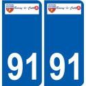 91 Igny logo autocollant plaque stickers ville