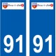 91 Igny logotipo de la etiqueta engomada de la placa de pegatinas de la ciudad