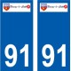 91 Igny logo autocollant plaque stickers ville