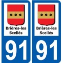91 Igny logotipo de la etiqueta engomada de la placa de pegatinas de la ciudad