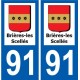 91 Igny logo autocollant plaque stickers ville