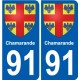 91 Igny blason autocollant plaque stickers ville