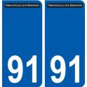 91 Igny logotipo de la etiqueta engomada de la placa de pegatinas de la ciudad