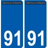 91 Igny logo autocollant plaque stickers ville