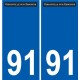 91 Igny logotipo de la etiqueta engomada de la placa de pegatinas de la ciudad