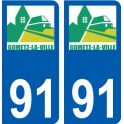 91 Igny logotipo de la etiqueta engomada de la placa de pegatinas de la ciudad