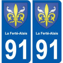91 Igny coat of arms sticker plate stickers city