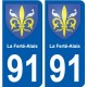 91 Igny escudo de armas de la etiqueta engomada de la placa de pegatinas de la ciudad