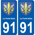 91 Igny escudo de armas de la etiqueta engomada de la placa de pegatinas de la ciudad