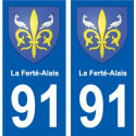 91 Igny coat of arms sticker plate stickers city