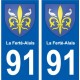 91 Igny escudo de armas de la etiqueta engomada de la placa de pegatinas de la ciudad