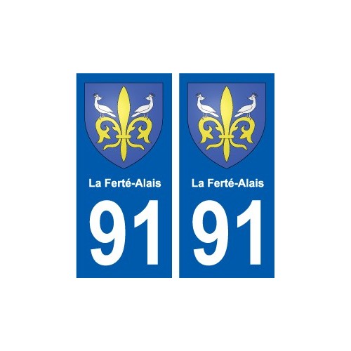91 Igny escudo de armas de la etiqueta engomada de la placa de pegatinas de la ciudad
