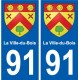 91 Igny blason autocollant plaque stickers ville