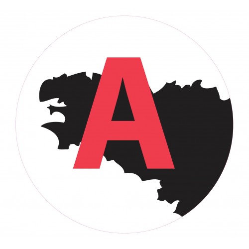 A jeune conducteur apprenti autocollant adhésif Bretagne région noire