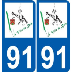 91 Igny logotipo de la etiqueta engomada de la placa de pegatinas de la ciudad