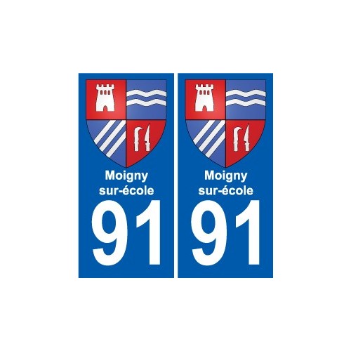 91 Igny coat of arms sticker plate stickers city