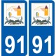 91 Igny logo sticker plate stickers city