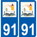 91 Igny logo autocollant plaque stickers ville