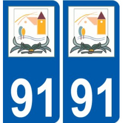 91 Igny logotipo de la etiqueta engomada de la placa de pegatinas de la ciudad