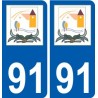 91 Igny logo sticker plate stickers city