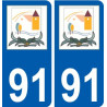 91 Igny logo autocollant plaque stickers ville