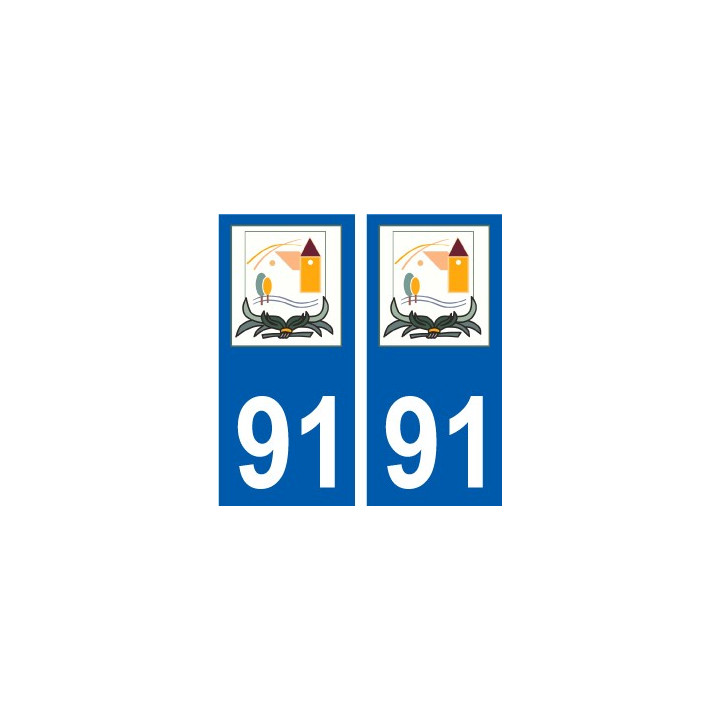 91 Igny logo autocollant plaque stickers ville