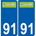 91 Igny logotipo de la etiqueta engomada de la placa de pegatinas de la ciudad