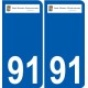 91 Igny logotipo de la etiqueta engomada de la placa de pegatinas de la ciudad
