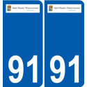 91 Igny logo autocollant plaque stickers ville