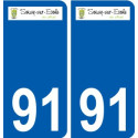91 Igny logo autocollant plaque stickers ville