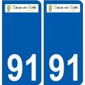 91 Igny logotipo de la etiqueta engomada de la placa de pegatinas de la ciudad