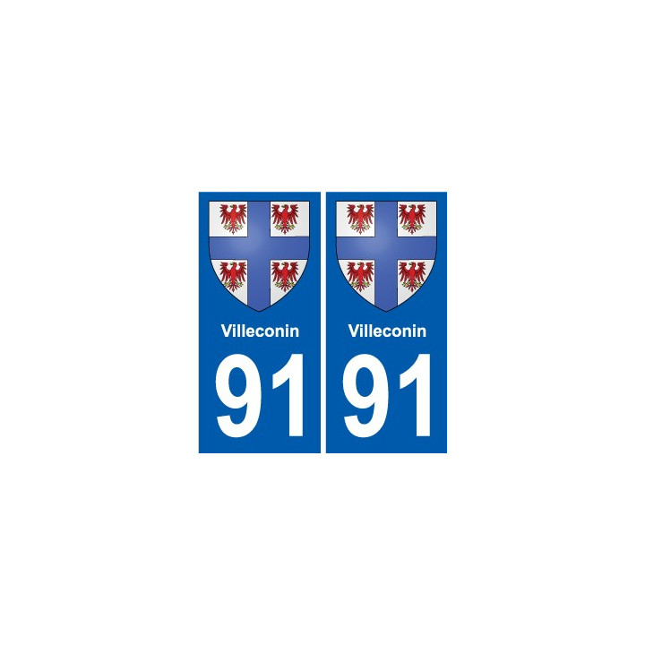 91 Igny coat of arms sticker plate stickers city