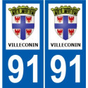 91 Igny logo autocollant plaque stickers ville