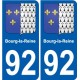 92 Vanves blason autocollant plaque stickers ville