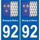 92 Vanves escudo de armas de la etiqueta engomada de la placa de pegatinas de la ciudad