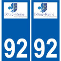 92 Vanves logotipo de la etiqueta engomada de la placa de pegatinas de la ciudad