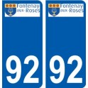 92 Vanves logotipo de la etiqueta engomada de la placa de pegatinas de la ciudad