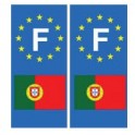 Portugal flag sticker plate
