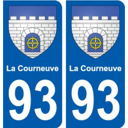 93 Dugny stemma adesivo piastra adesivi città