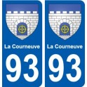 93 Dugny blason autocollant plaque stickers ville