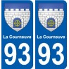 93 Dugny coat of arms sticker plate stickers city
