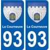 93 Dugny wappen aufkleber typenschild aufkleber stadt