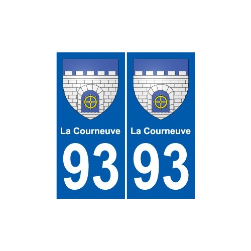 93 Dugny blason autocollant plaque stickers ville