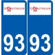 93 Dugny logo adesivo piastra adesivi città